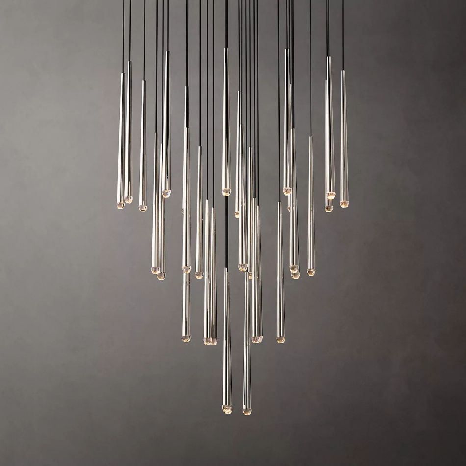 Artemis Round Tapered Tubular Chandelier 48" - Yami Lightings