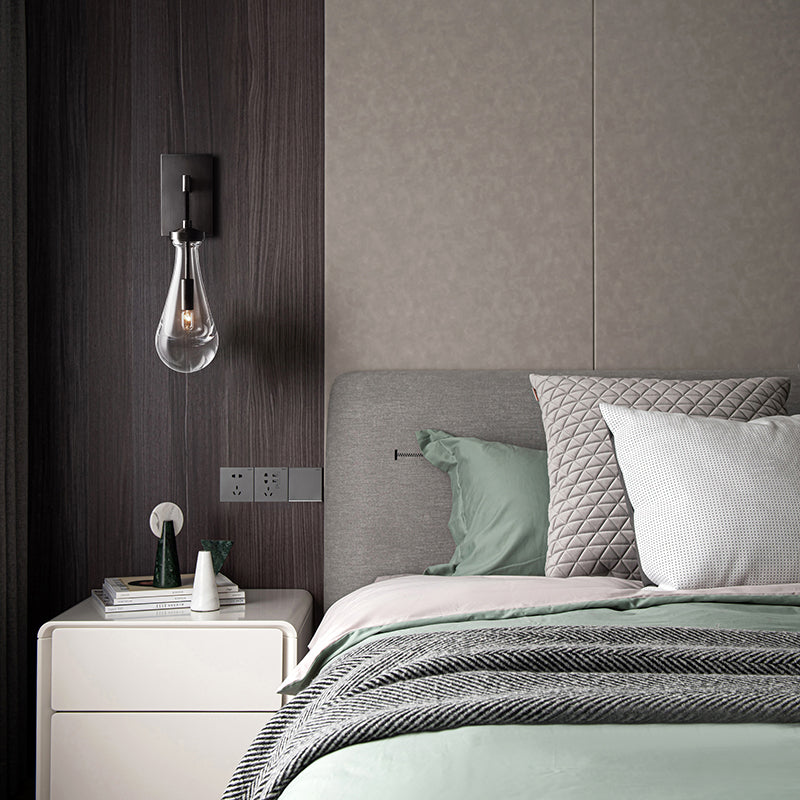 Raindrop Sconce MattBlack - Yami Lightings