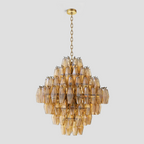 Merry Smoke Glass Large Chandelier