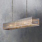 Marcia Glass Rectangular Chandelier 72" - Yami Lightings