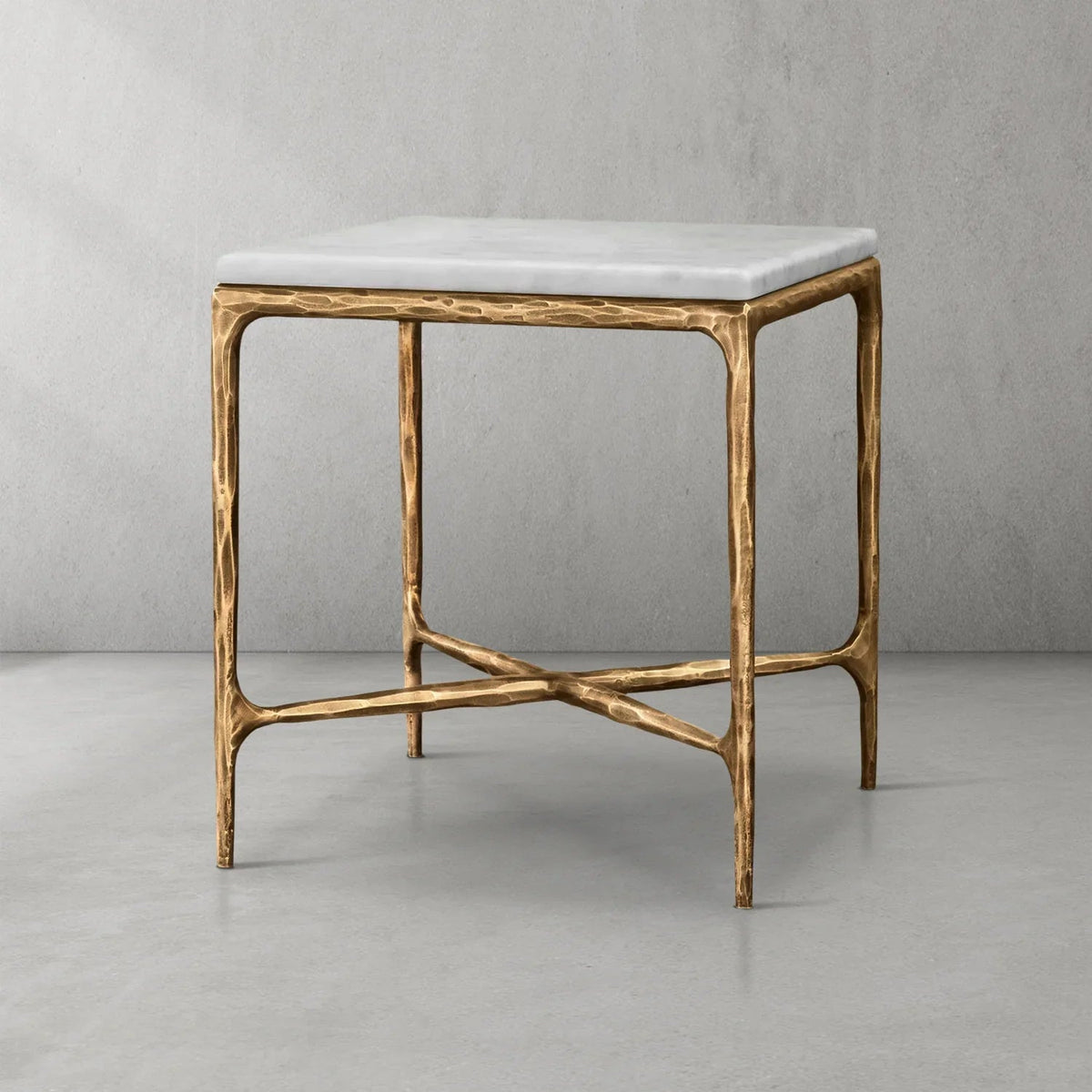 Thaddeus Marble Square Side Table 18" 22"