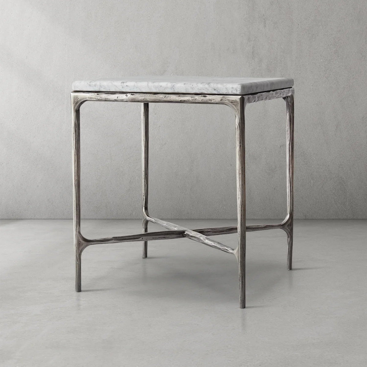 Thaddeus Marble Square Side Table 18" 22"