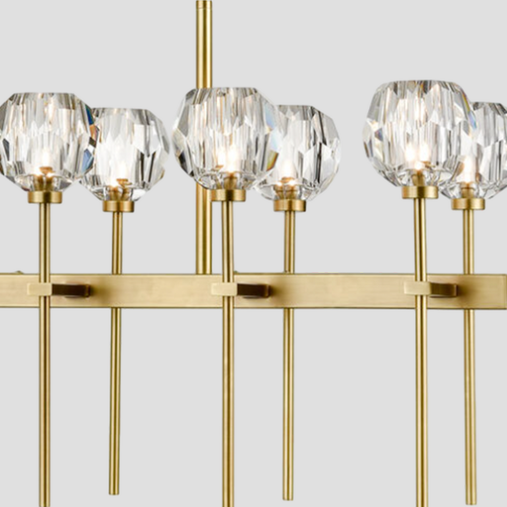 Kelly Clear Glass Linear Chandelier