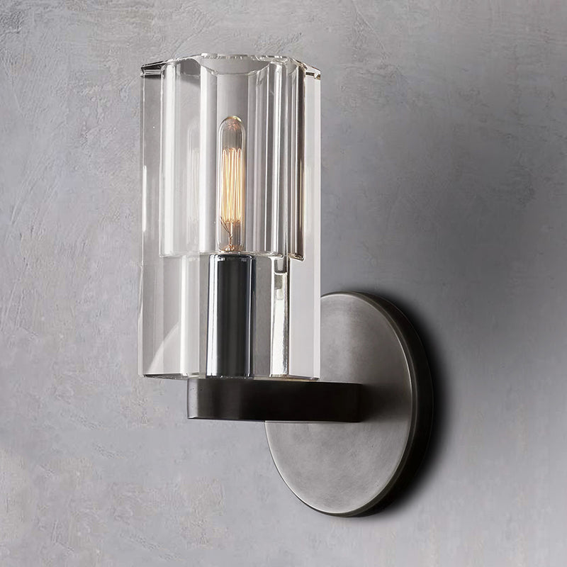 Industrial Crystal Glass Cup Wall Sconce - Yami Lightings