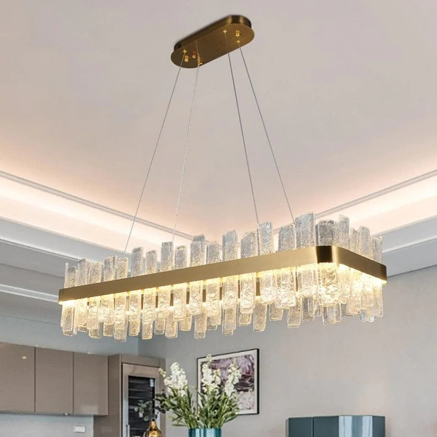 Andrea Rectangular Crystal Chandelier - Yami Lightings