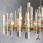 Bonnie Faceted Crystal Prisms Round Chandelier - Yami Lightings