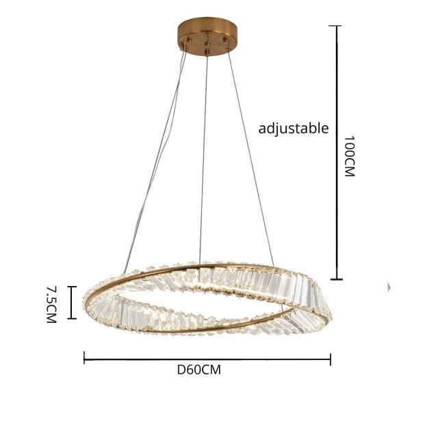 Cicero Crystal Ring Chandelier - Yami Lightings