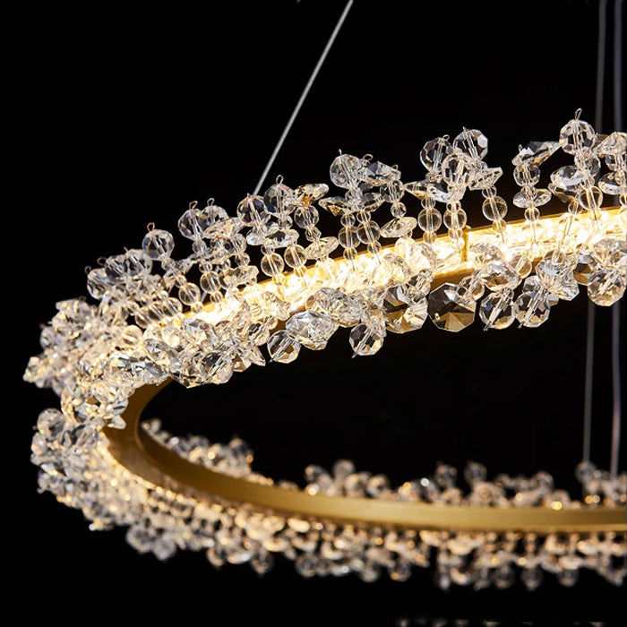Nolan Halo Crystal Chandelier - Yami Lightings