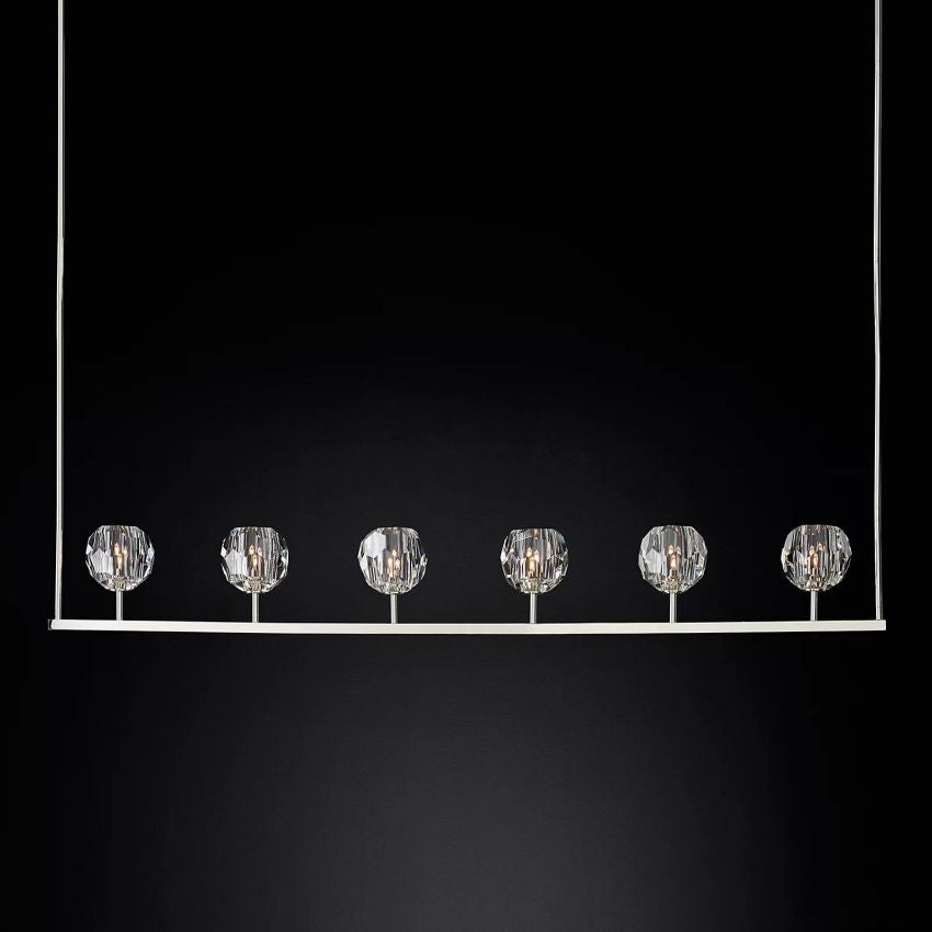 Belle De Crystal Linear Chandelier W 60" - Yami Lightings