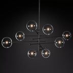 Glass Globe Mobile Eight-Arm Chandelier 79" - Yami Lightings