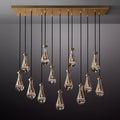 Raindrop Linear Chandelier 54" (custom 15 lights) - Yami Lightings