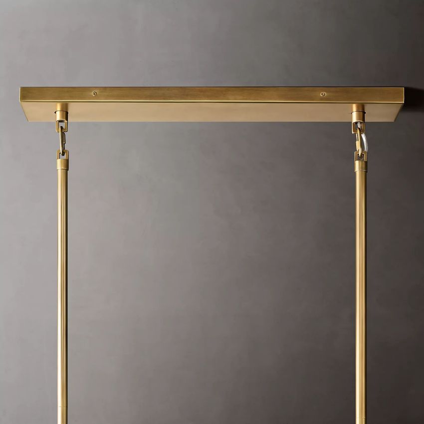 Murano Smoke Glass Tiered Rectangular Chandelier - Yami Lightings