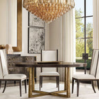 Murano Smoke Glass Tiered Round Chandelier - Yami Lightings