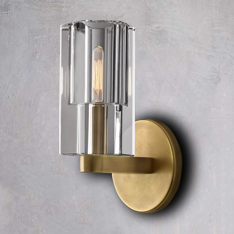 Industrial Crystal Glass Cup Wall Sconce - Yami Lightings