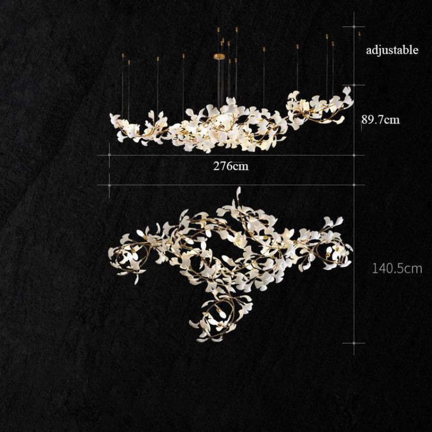 Ginkgo Ceramic Chandelier - Yami Lightings