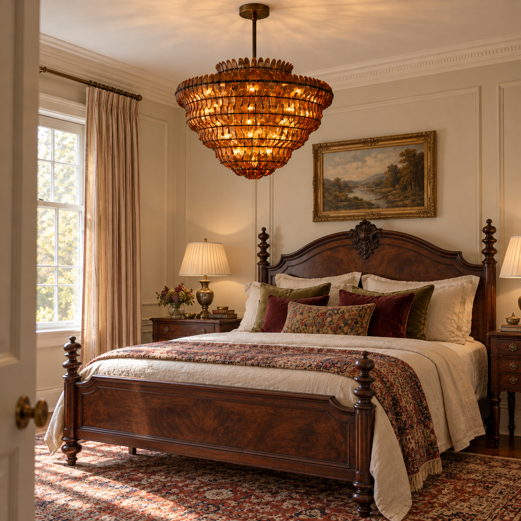Alieence Smoke Glass Round Chandelier