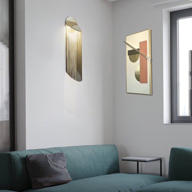 Indoor Decoration Wall Light Aluminum Chain Tassel Wall Sconce - Yami Lightings
