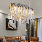 Aurora Luxury Aluminum Chain Tassel Chandelier - Yami Lightings