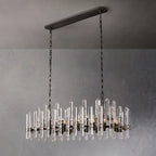 Bonnie Faceted Crystal Prisms Linear Chandelier - Yami Lightings