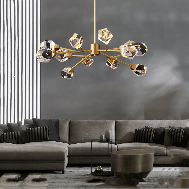 Aurelia Faceted Crystal Prisms Chandelier - Yami Lightings