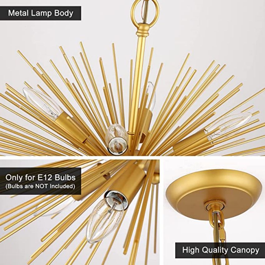 Starburst Chandelier 12-Light 24" - Yami Lightings