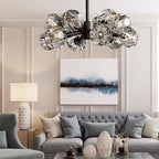 Belle De Crystal Ball Round Chandelier 24" - Yami Lightings