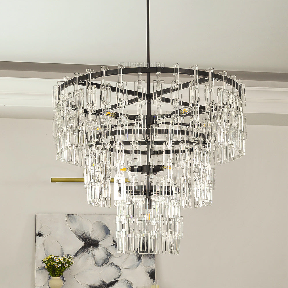 Iralier 3-Tier Round Chandelier 36"
