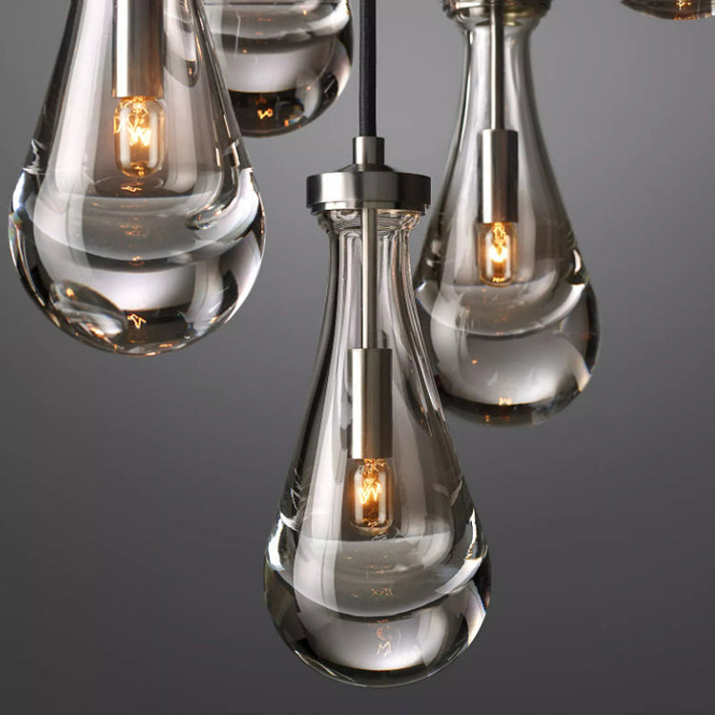 Raindrop Round Chandelier D20" (Custom 9 Lights) - Yami Lightings