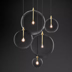 Glass Globe Moblie Cluster Chandelier 28" - Yami Lightings