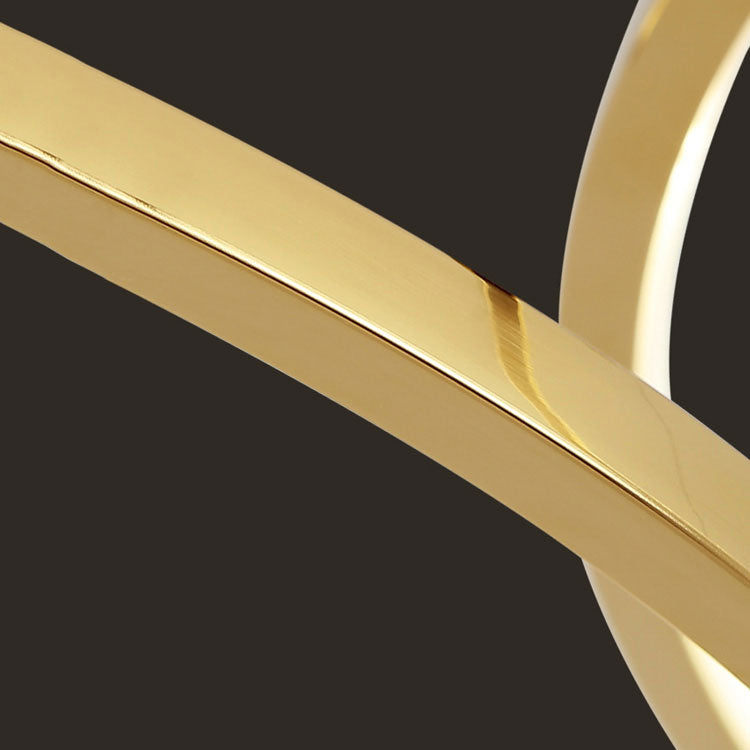 Amina Staircase Gold Multi Rings Chandelier Lobby Villa - Yami Lightings