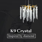 Doris Modern K9 Crystal Branch Chandelier - Yami Lightings