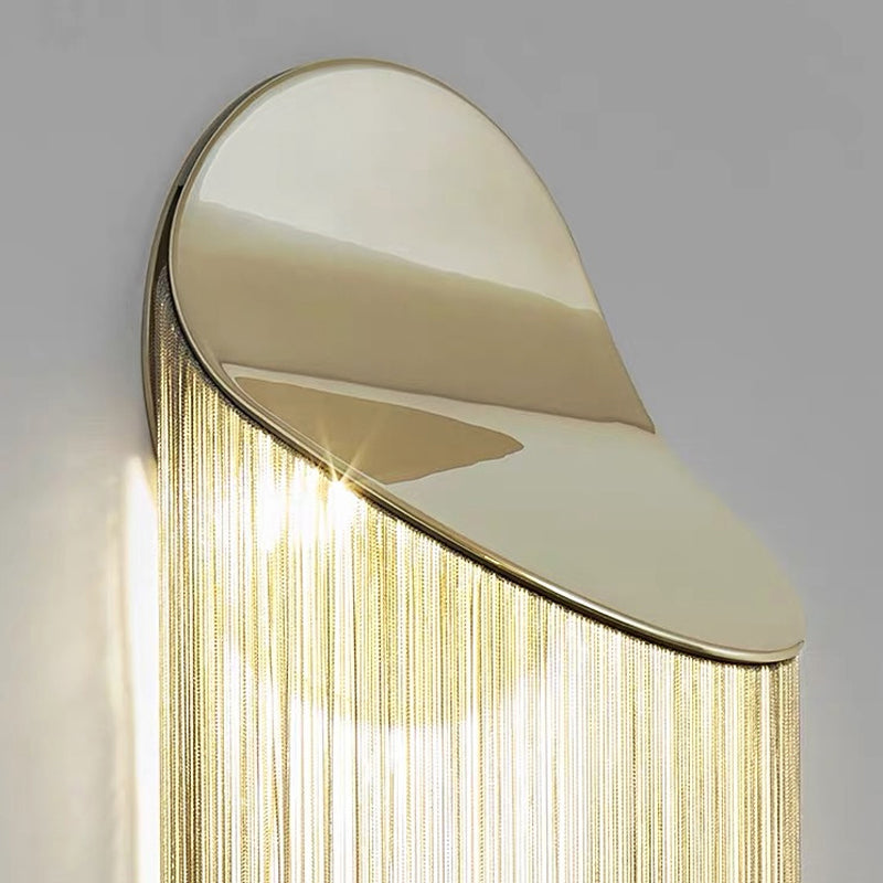 Indoor Decoration Wall Light Aluminum Chain Tassel Wall Sconce - Yami Lightings