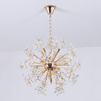 Golden Faceted Crystal Petal Dandelion Chandelier - Yami Lightings
