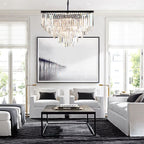Odeon Modern Square K9 Crystal Chandeliers