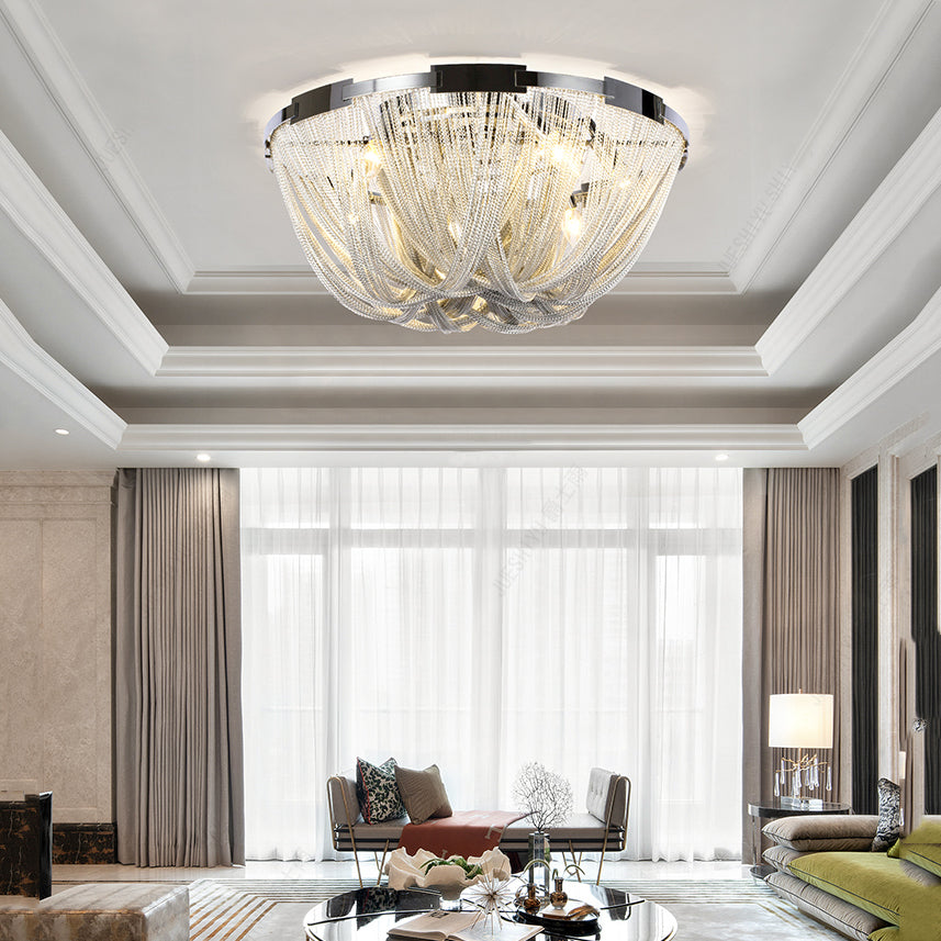 Luxury Aluminum Chain Tassel Ceiling Light For Kitchen - Yami Lightings