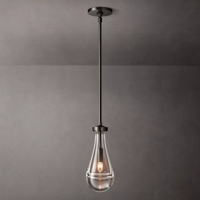 Raindrop Rod Pendant Matte Black - Yami Lightings