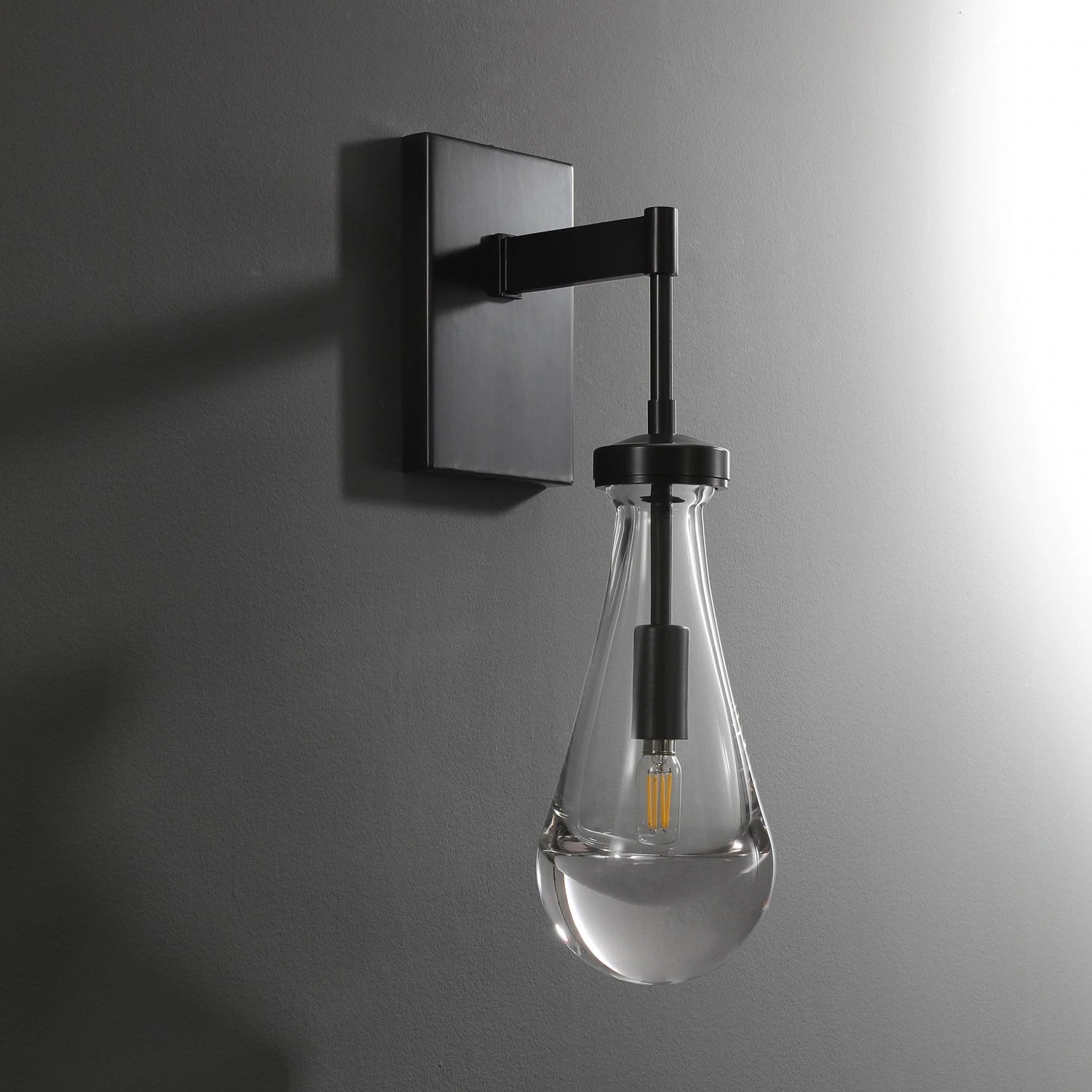 Raindrop Sconce MattBlack - Yami Lightings