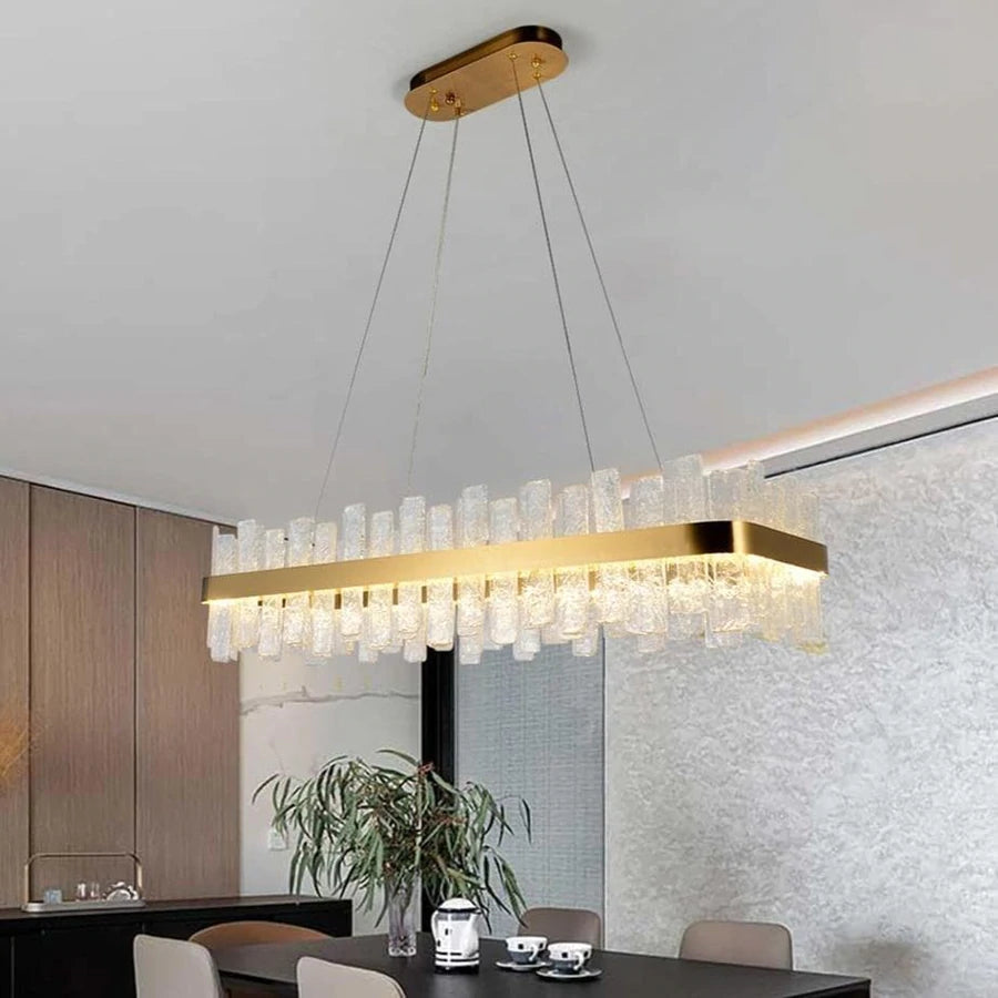 Andrea Rectangular Crystal Chandelier - Yami Lightings