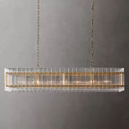 Marcia Glass Rectangular Chandelier 54" - Yami Lightings