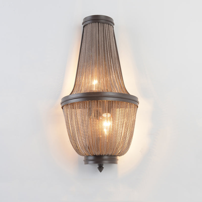 Aluminum Chain Wall Sconce In Living Room - Yami Lightings