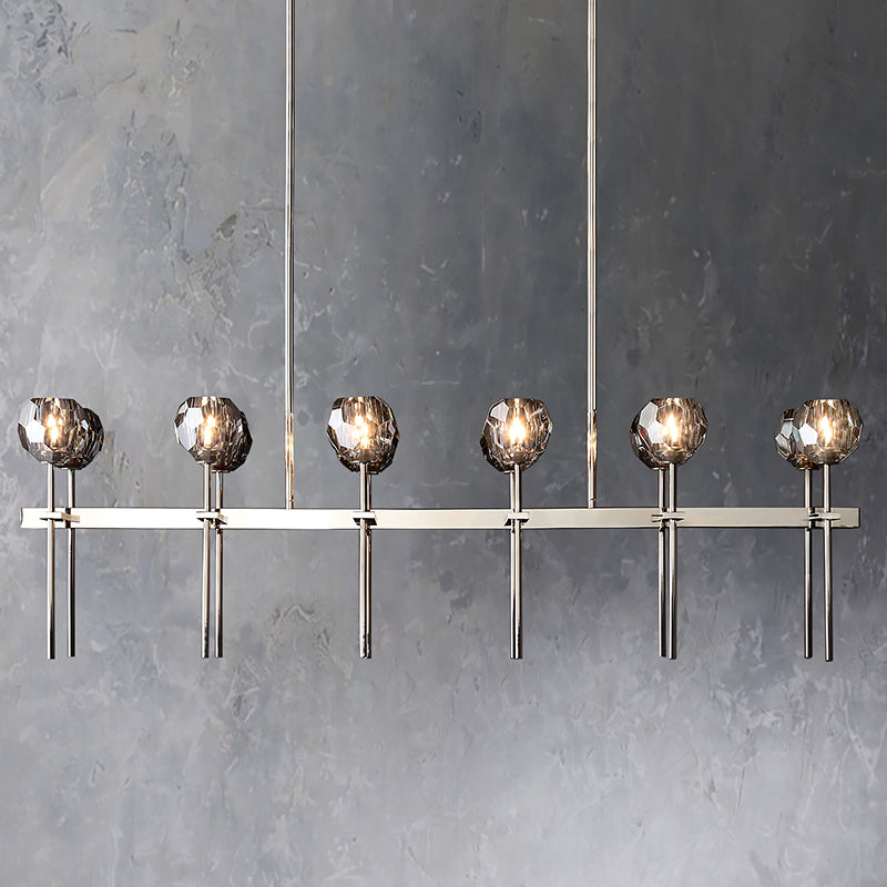 Belle De Crystal Double Linear Chandelier W 60" - Yami Lightings