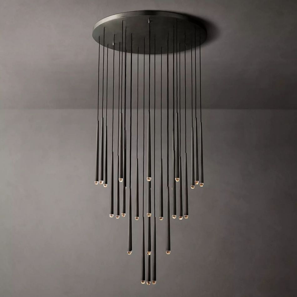 Artemis Round Tapered Tubular Chandelier 48" - Yami Lightings