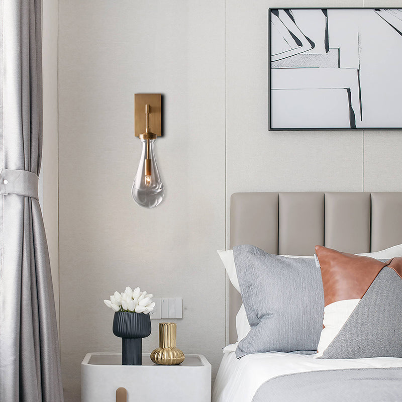 Raindrop Sconce VintageBrass - Yami Lightings