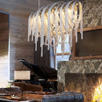 Aurora Luxury Aluminum Chain Tassel Chandelier - Yami Lightings