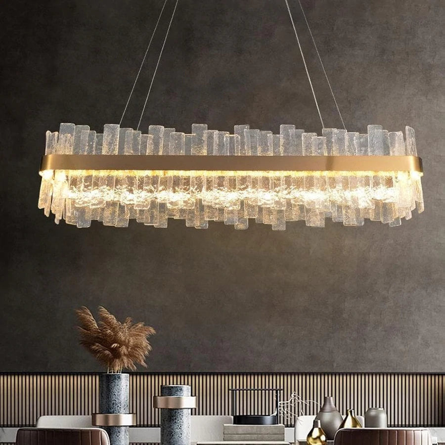 Andrea Rectangular Crystal Chandelier - Yami Lightings