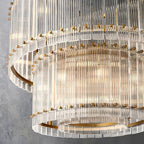 Marcia Glass TWO-TIER Round Chandelier D37" - Yami Lightings