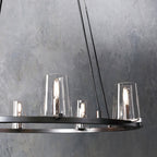 Penelope Modern Clear Glass Round Chandelier - Yami Lightings