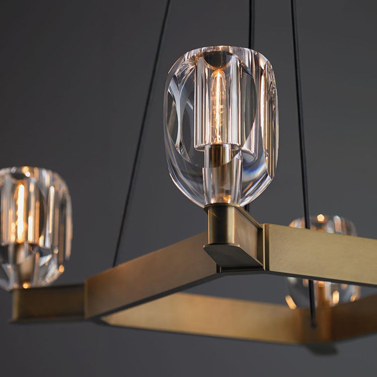 Constantine Square Crystal Chandelier - Yami Lightings