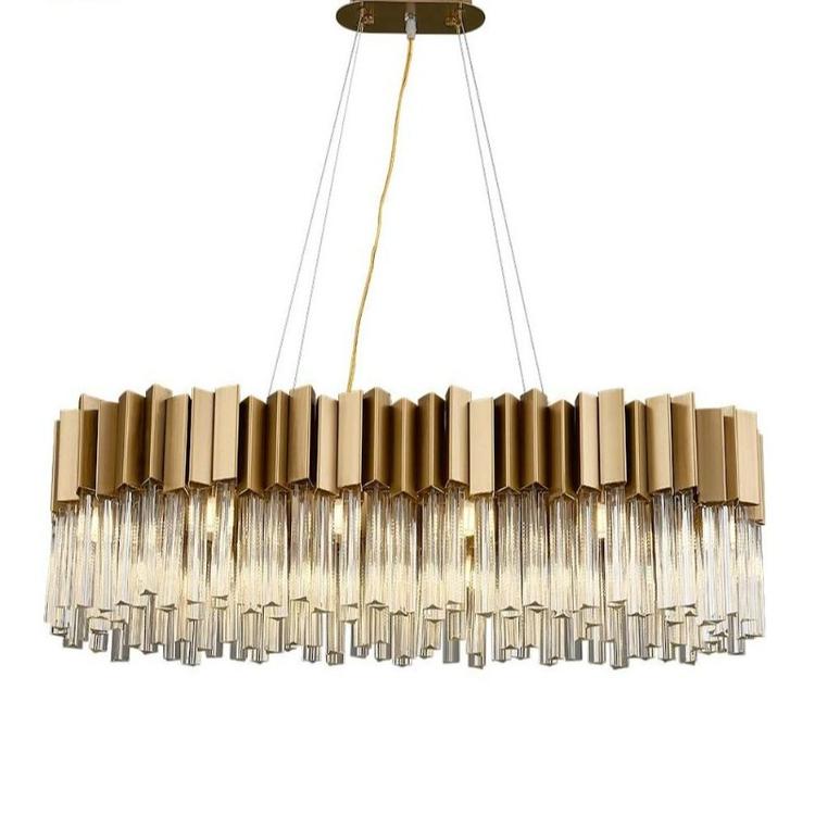 Kubica Oval Crystal Chandelier - Yami Lightings