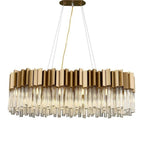 Kubica Oval Crystal Chandelier - Yami Lightings